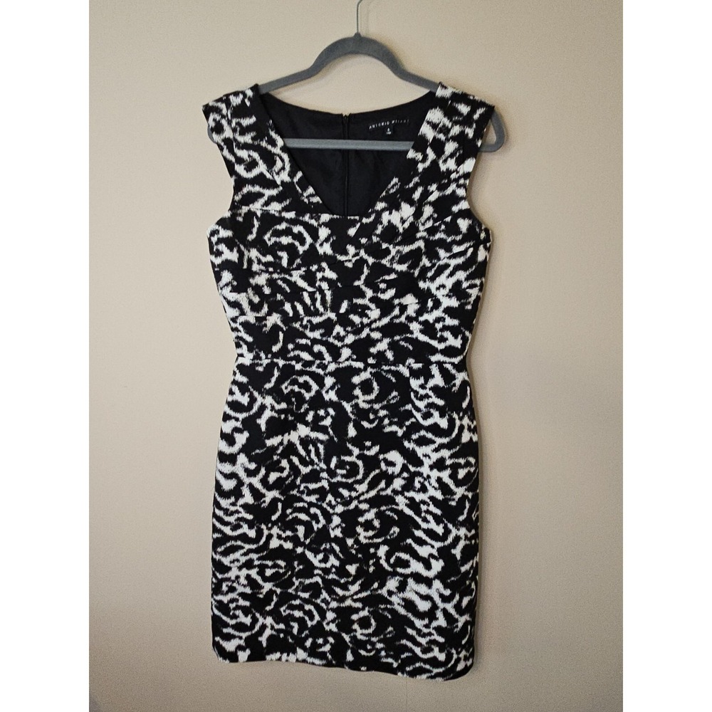 Antonio Melani Dress 6 Abstract Print Pin Up Edgy Capsule Career Office Lined